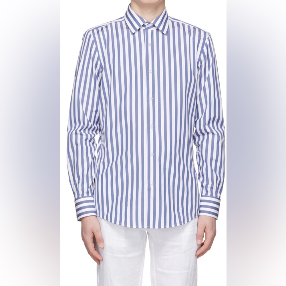 BOSS - Blue & White Striped Jango Shirt